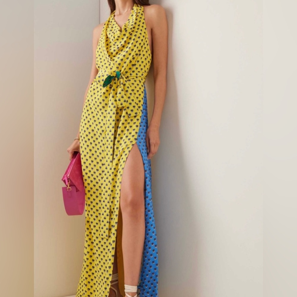 STAUD Adele cowl neck maxi dress, sz medium